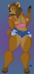 anthro big_breasts black_nose bodily_fluids bottomwear breasts brown_body brown_eyes brown_fur brown_hair camel_toe claws clothing collar crop_top denim denim_bottomwear denim_clothing denim_shorts exposed exposed_breasts eyelashes female finger_claws fur genital_fluids gradient_background hair hotpants jeans markings mole_(marking) nipple_fetish nipples pants pink_nipples pockets shirt shorts simple_background solo tail thick_thighs toe_claws topwear vaginal_fluids wedgie wet wet_body wet_clothing wide_hips uillith bear brown_bear grizzly_bear mammal ursine 2020 absurd_res hi_res