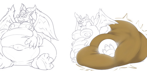 clothing diaper excessive_feces feathers feces hyper hyper_feces overweight pooping scatplay soiled_diaper soiling soiling_diaper solo unclean_diaper used_diaper rebelgandre mythology dragon mythological_creature mythological_scalie scalie hi_res