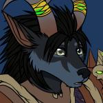 1:1 2015 ambiguous_gender anthro armor black_body black_fur black_hair blizzard_entertainment bone canid conditional_dnp digital_media_(artwork) feathers female fur green_eyes hair horn mammal open_mouth paralee_(character) ratte simple_background skull solo warcraft were werecanid worgen