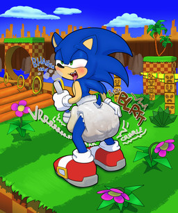 anthro blue_body blue_fur blush blush_lines bodily_fluids clothing cloud diaper diaper_masturbation feces flower footwear fur genital_fluids gloves green_eyes hand_on_own_diaper handwear hitachi_magic_wand male multicolored_clothing multicolored_footwear multicolored_shoes onomatopoeia palm_tree plant pooping quills_(anatomy) red_clothing red_footwear red_shoes ring saliva saliva_string sex_toy shoes soiled_diaper soiling soiling_diaper solo sound_effects tan_body tan_fur text tree two_tone_clothing two_tone_footwear two_tone_shoes unclean_diaper urine used_diaper vibrator wand_vibrator wet_diaper white_clothing white_gloves white_handwear parumpee sega sonic_the_hedgehog_(series) sonic_the_hedgehog eulipotyphlan hedgehog mammal absurd_res hi_res