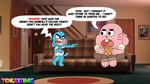 16:9 angry cartoon_network dialogue domestic_cat english_text felid feline felis female hi_res lagomorph leporid male mammal nicole_watterson pregnant rabbit richard_watterson text the_amazing_world_of_gumball tokeitime widescreen