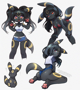 4_fingers 4_toes anthro anthrofied backless_clothing backless_swimsuit barefoot bikini biped black_body black_fur black_hair black_tail bottomwear breasts butt claws cleavage clothed clothed_anthro clothed_female clothing colored_edge_bikini feet female feral finger_claws fingers front_view fully_clothed fully_clothed_anthro fully_clothed_female fur hair leaning leaning_forward looking_at_viewer looking_back medium_breasts midriff navel one-piece_swimsuit pawpads paws pink_pawpads plantigrade pokemorph rear_view red_eyes simple_background sitting soles solo standing swimwear tail thick_thighs toe_claws toes topwear triangle_bikini two-piece_swimsuit white_background coffeechicken nintendo pokemon eeveelution generation_2_pokemon pokemon_(species) umbreon 2025 digital_drawing_(artwork) digital_media_(artwork) hi_res