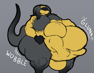 abdominal_bulge anthro anthro_pred belly big_belly big_breasts big_butt big_moobs black_highlights body_outline breast_imprints breasts butt clothed clothed_anthro clothed_male clothing duo female female_prey gloves handwear highlights_(coloring) huge_belly huge_breasts huge_butt huge_moobs imprint latex latex_clothing latex_gloves latex_handwear male male_anthro male_pred mask moobs motion_lines nipple_outline pseudo_hair rumbling_stomach simple_background tail tentacle_hair tentacles thick_thighs thong torn_clothing underwear vore wearing_mask wide_hips wobbling wobbling_butt kanida kanida_(kanida) alien digital_drawing_(artwork) digital_media_(artwork) hi_res