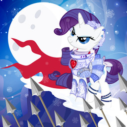 accessory armor bow_(feature) bow_accessory bow_ribbon cutie_mark ear_piercing female furgonomics gem hair horn melee_weapon moon outside piercing polearm purple_hair ribbons ruby_(gem) snow snowflake snowing solo spear tail tail_accessory tail_bow tail_ribbon weapon pixelkitties friendship_is_magic hasbro my_little_pony mythology rarity_(mlp) equid equine mammal mythological_creature mythological_equine unicorn 1:1 2014