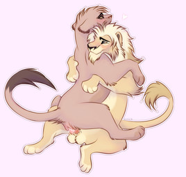 balls bedroom_eyes blush bodily_fluids cowgirl_position cum cum_in_vagina cum_inside duo female feral from_front_position fur genital_fluids genitals heart_symbol male narrowed_eyes on_bottom on_top penetration penile penile_penetration penis quadruped seductive sex simple_background smile tail tail_tuft tuft vaginal vaginal_penetration bessona felid lion mammal pantherine digital_drawing_(artwork) digital_media_(artwork) hi_res