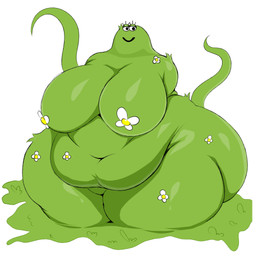 anthro armless belly big_belly big_breasts big_butt breasts butt featureless_crotch female flower flower_nipples grass green_body half-closed_eyes looking_at_viewer mature_female narrowed_eyes nipples not_furry nude overweight overweight_female plant smile smiling_at_viewer solo thick_thighs venus_figure vines trifuson adult_swim cartoon_network smiling_friends mother_nature_(smiling_friends) deity elemental_creature flora_fauna 1:1 absurd_res hi_res