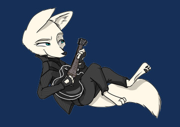 anthro barefoot blue_eyes clothed clothing electric_guitar eyebrows eyelashes feet female fur gloves guitar handwear musical_instrument playing_guitar playing_music plucked_string_instrument simple_background smug solo string_instrument transparent_background white_body white_fur ittybittykittytittys disney zootopia skye_(zootopia) arctic_fox canid canine fox mammal true_fox 2017 absurd_res alpha_channel hi_res