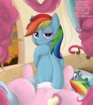 alligator diaper drunk english_text equine female feral first_person_view friendship_is_magic gummy_(mlp) hair horse lesbian looking_at_viewer multi-colored_hair my_little_pony pacifier pink_eyes pink_hair pinkie_pie_(mlp) pony rainbow_dash_(mlp) rainbow_hair reptile scalie smudge_proof sugarcube_corner text
Rating: Safe
Score: 8
User: Smudge_Proof
Date: October 12, 2013
