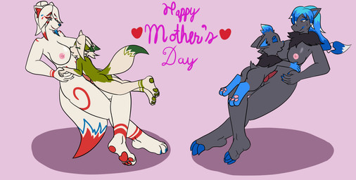 animal_genitalia animal_penis anthro canine_genitalia canine_penis claws female genitals group hair hand_holding holidays hug larger_female male male/female markings nipples pawpads penis size_difference smaller_male young momiji_werefox mother's_day nintendo pokemon cassandra_(momiji) kaede_(momiji) maki_(momiji) xander_(momiji) canid canine fox generation_5_pokemon mammal pokemon_(species) zoroark zorua absurd_res hi_res incest_(lore) mother_(lore) mother_and_child_(lore) mother_and_son_(lore) parent_(lore) parent_and_child_(lore) parent_and_son_(lore) son_(lore)