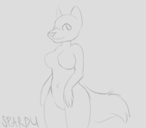 anthro belly big_belly biped female inflation overweight overweight_female slightly_chubby solo surprised weight_gain spardu canid canine canis mammal wolf animated digital_drawing_(artwork) digital_media_(artwork) line_art monochrome portrait three-quarter_portrait