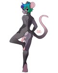 anthro arms_bent balls bent_leg blue_eyes butt claws countershading femboy foot_on_leg foot_on_thigh genitals grey_body hair hand_on_butt hand_on_leg hand_on_own_butt hand_on_own_leg hand_on_own_thigh hand_on_thigh holding_butt holding_leg holding_thigh humanoid_genitalia humanoid_penis inviting looking_at_viewer looking_back male multicolored_hair nude on_one_leg penis raised_leg rear_view simple_background solo standing straight_leg duskihorns ari_(caudamus) mammal mouse murid murine rodent 2021 hi_res signature