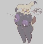 anthro areola big_areola big_breasts big_nipples blush blush_lines bodily_fluids breast_play breast_reduction breasts crying female huge_breasts lactating looking_pleasured nipples purple_areola purple_nipples solo tears dibujosv12 nintendo pokemon generation_7_pokemon mimikyu pokemon_(species) absurd_res hi_res