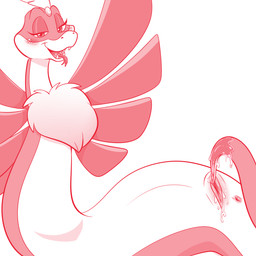 animal_genitalia anus autopenetration blush bodily_fluids chest_tuft fangs female feral forked_tongue genital_fluids genitals half-closed_eyes legless looking_at_viewer masturbation narrowed_eyes open_mouth penetration presenting presenting_vulva solo tail tail_fetish tail_in_own_pussy tail_in_vagina tail_insertion tail_masturbation tail_play teeth tongue tuft vaginal vaginal_fluids vaginal_penetration vulva wings lonbluewolf finding_monsters_adventure reptile scalie snake 1:1 pink_theme