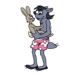 anthro duo male male/male soviet_cartoon k2146938 soyuzmultfilm well_just_you_wait! volk_(wjyw) zayats_(wjyw) canid canine canis hare lagomorph leporid mammal wolf 1:1