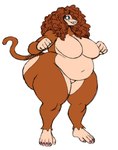 5_fingers 5_toes anthro belly big_breasts big_butt blue_eyes breasts butt countershading eyelashes featureless_breasts feet female fingers freckled_butt freckled_face freckles fur hair huge_butt huge_thighs hyper hyper_butt navel nude nude_anthro nude_female orange_body orange_fur orange_hair orange_tail overweight simple_background smile solo tail teeth thick_thighs toes white_background wide_hipped_female wide_hips sssonic2 tabitha_(sssonic2) haplorhine mammal monkey primate 2025 digital_drawing_(artwork) digital_media_(artwork) full-length_portrait hi_res portrait