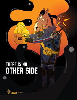 anthro backpack black_mane clothing diamond_(marking) facial_markings head_markings jumpsuit machine male mane markings neonate tar text water young pirata_tuerto bojack_horseman death_stranding netflix baby_seahorse_(bojack_horseman) bojack_horseman_(character) aquatic equid equine fish horse mammal seahorse syngnathid syngnathiform 2020 crossover english_text signature