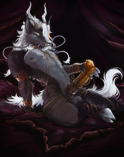 animal_genitalia animal_penis anthro balls black_background bracelet chain cloven_hooves collar edging equine_genitalia equine_penis erection femboy fur genital_piercing genitals gold_(metal) gold_bracelet gold_chain gold_chain_jewelry gold_collar gold_jewelry grey_body grey_fur hooves horn jewelry male male_anthro masturbation metal_collar nipple_piercing nipples nude_anthro nude_male orgasm_denial penile penile_masturbation penis penis_piercing piercing prince_albert_piercing sheath simple_background sitting solo dandude mythology dragon eastern_dragon furred_dragon furred_scalie mythological_creature mythological_scalie scalie hi_res