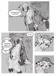 age_difference anthro bathrobe bedroom big_breasts bovid bovine breasts cattle clothed clothing comic donryu english_text felid female fur greyscale hair hi_res hooves interspecies larger_anthro larger_female larger_teacher male male/female mammal mature_anthro mature_female monochrome older_female open_clothing open_robe pantherine robe size_difference slightly_chubby smaller_anthro smaller_male smaller_student student teacher teacher_and_student text tiger underwear vex_(donryu) younger_male