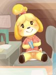 anthro anus book bottomless clothed clothing female flashing footwear genitals inside looking_at_viewer no_underwear on_model pussy shoes solo spread_legs spreading upskirt syoee_b animal_crossing nintendo isabelle_(animal_crossing) canid canine canis domestic_dog mammal shih_tzu toy_dog 2020 3:4 hi_res