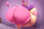 absurd_res after_vore ambiguous_gender ambiguous_prey anthro anthro_pred belly big_belly big_breasts big_butt blush bottom_heavy breast_expansion breasts bubble_butt butt butt_expansion butt_focus butt_shot digestion embarrassed expansion fatal_vore felid feline female female_pred generation_3_pokemon glistening glistening_body hair hi_res huge_butt luna_the_skitty mammal multiple_prey nintendo nipples overweight overweight_female pink_hair pokemon pokemon_(species) remnartx skitty solo starstrikex tail thick_thighs unseen_prey vore weight_gain wide_hips