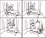 anthro beverage claw_machine coffee container controller cup hopeful loss_outcome male solo spill spilled_beverage spilled_coffee spilled_drink spilled_liquid spilling stress stressed tension danoodle taylor_(danoodle) canid canine canis domestic_dog mammal black_and_white comic monochrome