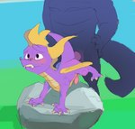 anal anal_penetration bite biting_lip duo erection feral genitals looking_pleasured male male/male male_penetrated male_penetrating male_penetrating_male on_fore_legs on_rock penetration penis purple_body quadruped rock sex simple_background tail wings mithobits activision mythology spyro_the_dragon spyro dragon mythological_creature mythological_scalie scalie sketch