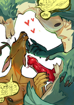 animal_genitalia animal_penis anthro antlers bodily_fluids brown_body canine_genitalia canine_penis countershading cum doggystyle duo from_behind_position genital_fluids genitals grey_body handjob handjob_while_kissing heart_symbol horn looking_at_another male male/male nipples penile penis sex fur.soda beastars legoshi_(beastars) louis_(beastars) canid canine canis deer mammal wolf hi_res