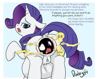 anal anal_vore animal_genitalia anus begging belly big_belly blue_background blue_eyes border butt chest_tuft curly_hair dialogue duo equine_genitalia fart female female/female feral frown gaping gaping_anus genitals hair horn implied_permanent looking_back onomatopoeia shadow simple_background sound_effects tail text tuft unicorn_horn vore vowelless vowelless_sound_effect white_body white_border dendollae friendship_is_magic hasbro my_little_pony mythology rarity_(mlp) suri_polomare_(mlp) equid equine horse mammal mythological_creature mythological_equine pony unicorn 2025 english_text signature