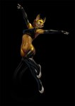 anthro black_background female latex navel simple_background solo conditional_dnp latex_(artist) alyx_(latex) felid feline mammal 2020 digital_media_(artwork) hi_res