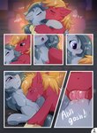 2019 belly_lick big_macintosh_(mlp) blush bodily_fluids clitoral_hood comic cunnilingus digital_media_(artwork) duo earth_pony equid equine eyes_closed female feral freckles friendship_is_magic fur genitals green_eyes hasbro heart_symbol hi_res hioshiru hooves horse humanoid_genitalia humanoid_genitalia_on_feral humanoid_pussy humanoid_pussy_on_feral kissing licking looking_pleasured male male/female mammal marble_pie_(mlp) my_little_pony oral pony pussy saliva saliva_string sex spread_legs spreading sweat sweatdrop tongue tongue_out vaginal