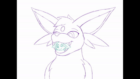 almost_fully_inside ambiguous_gender anthro anthro_pred body_in_mouth duo eyes_closed fangs feral feral_prey fur gem gulp_(sound_effect) head_gem headband_ears imminent_vore in_throat larger_pred micro_prey mouth_shot narrowed_eyes neck_bulge open_mouth oral_vore partially_inside size_difference soft_vore sound_effects swallowing teeth text tongue tongue_out vore blueflarefox1 nintendo pokemon eeveelution espeon generation_2_pokemon generation_4_pokemon leafeon pokemon_(species) animated sketch