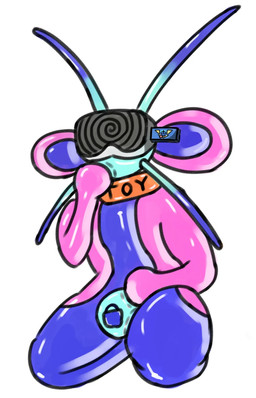 anthro drone dronification electronics latex male null_bulge solo usb shrimp_in_a_cage shrim aquatic arthropod caridean_shrimp crustacean decapod isopod malacostracan pistol_shrimp shrimp hi_res