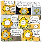 ambiguous_gender flower milk plant solo speech_bubble nucr4r undertale undertale_(series) flowey_the_flower elemental_creature flora_fauna flower_creature comic low_res