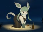 alcohol beach beach_blanket beverage blue_body blue_fur clothed clothing container cup dress drinking_glass female feral fur gem glass glass_container glass_cup grass jewelry light moonlight necklace night outside pearl_(gem) pearl_necklace plant sand sea seaside solo star water wine wine_bottle wine_glass inkune nintendo pokemon eeveelution generation_4_pokemon glaceon mammal pokemon_(species) hi_res