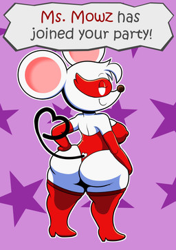 anthro anthrofied armwear big_butt big_ears boots breasts butt clothed clothing costume elbow_gloves eyebrows female footwear fur furgonomics gesture gloves handwear head_tuft high_heeled_boots high_heels legwear leotard looking_at_viewer looking_back mask nipple_outline pattern_background raised_eyebrow red_clothing seductive shoes shortstack simple_background solo tail tail_gesture tail_heart text thick_thighs thigh_boots thigh_highs tuft white_body white_fur wide_hips marcodile pervymarioman third-party_edit mario_bros nintendo paper_mario ms._mowz little_mouser mammal mouse murid murine rodent absurd_res hi_res