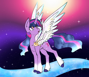 female feral hair horn long_hair looking_offscreen open_mouth redesign solo space star wings quinty-imara friendship_is_magic hasbro my_little_pony mythology twilight_sparkle_(mlp) equid equine mammal mythological_creature mythological_equine winged_unicorn hi_res