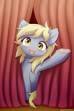 :3 blonde_hair blush curtains derp_eyes female feral hair hooves looking_at_viewer open_:3 open_mouth open_smile smile smiling_at_viewer solo underhoof yellow_eyes symbianl friendship_is_magic hasbro my_little_pony derpy_hooves_(mlp) equid mammal 2020 2:3 absurd_res digital_media_(artwork) hi_res