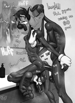 age_difference anal anal_penetration anthro anthro_on_anthro anthro_penetrated anthro_penetrating anthro_penetrating_anthro anus balls big_penis black_body blush bodily_fluids butt butt_grab clothing cross-eyed dialogue duo erection father_penetrating_son feet foreskin fur genitals glans gloves gloves_only hair half-closed_eyes hand_on_butt handwear handwear_only humanoid_feet humanoid_hands looking_pleasured male male/male male_penetrated male_penetrating male_penetrating_male mostly_nude narrowed_eyes nude nude_anthro nude_male older_male penetration penile penile_penetration penis penis_in_ass plantigrade retracted_foreskin sex skinny skinny_male smile soles speech_bubble sweat text toes vein veiny_penis younger_male younger_penetrated tush_(artist) disney goof_troop goofy_(disney) max_goof canid canine canis domestic_dog mammal absurd_res english_text hi_res father_(lore) father_and_child_(lore) father_and_son_(lore) incest_(lore) parent_(lore) parent_and_child_(lore) parent_and_son_(lore) son_(lore)