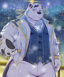 5_fingers anthro barazoku black_claws black_nose black_pawpads claws clothed clothed_anthro clothed_male clothing fingers humanoid_hands kemono male pawpads solo ruoain lifewonders tokyo_afterschool_summoners jack_frost_(tas) bear mammal polar_bear ursine 2025 absurd_res hi_res
