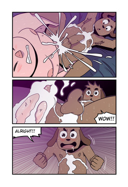 anthro anthro_on_anthro anthro_penetrated anthro_penetrating anthro_penetrating_anthro armpit_hair balls blush bodily_fluids body_hair brown_penis clenched_teeth cum cum_drip cum_in_ass cum_inside cum_on_bedding cum_on_belly cum_on_body cum_on_chest cum_on_leg cum_on_own_penis cum_on_penis cum_on_self cum_splatter dialogue dripping drooling duo ejaculation erection excited eyes_closed fist genital_fluids genitals glistening glistening_eyes grimace leg_grab legs_up long_ears lying male male/male male_penetrated male_penetrating male_penetrating_male messy moobs nipples on_back orgasm_face overweight overweight_male penetration penis pink_penis saliva sex spread_legs spreading surprised sweat teeth text t0l0k octavio_(t0l0k) roy_(t0l0k) canid canine canis domestic_dog domestic_pig mammal suid suine sus_(pig) comic english_text hi_res