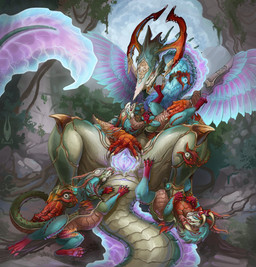 2_penises 3_toes animal_genitalia animal_penis anus claws clitoris detailed_background feathered_wings feathers feet female female/female feral fin fingering forest fur genitals glowing group hemipenes hindpaw horn jewelry lying male male/female multi_genitalia multi_penis on_back pawpads paws penis plant presenting presenting_anus presenting_vulva purple_vulva rock roots scales size_difference size_play spread_legs spread_vulva spreading tail tail_fin toes tree urethra vaginal vaginal_fingering vulva wings firael mythology tiamat_(god) tiamat_(smite) dragon mythological_creature mythological_scalie scalie hi_res