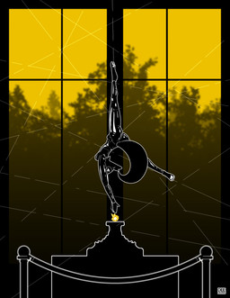 acrobatics bodysuit butt clothing female glistening glistening_butt hanging_upside_down heist laser latex latex_clothing latex_skinsuit pawpads pose simple_background skinsuit solo thief tight_clothing upside_down wire deedoss dreamworks the_bad_guys diane_foxington canid canine fox mammal absurd_res hi_res