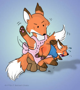 anthro bodily_fluids butt_slap chair corporal_punishment crying discipline duo female furniture male on_chair on_knee on_lap pawpads punishment raised_tail sitting sitting_on_chair sitting_on_stool slap spank_marks spank_marks_on_ass spanked_butt spanking stool tail tears young windchimeghost canid canine fox mammal low_res mother_(lore) mother_and_child_(lore) mother_and_son_(lore) parent_(lore) parent_and_child_(lore) parent_and_son_(lore) son_(lore)