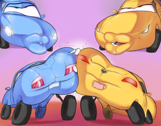 ass_up big_butt blue_eyes butt car dominant dominant_female duo female group lips machine male male/female not_furry open_mouth simple_background size_difference submissive submissive_male thick_lips trio vehicle what_has_science_done windshield_eyes pittory cars_(disney) disney pixar cruz_ramirez sally_carrera animate_inanimate dire_car dire_machine dire_vehicle living_car living_machine living_vehicle digital_media_(artwork) hi_res