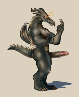 3_eyes abs anthro anthrofied balls beckoning big_balls big_penis black_body bodily_fluids butt claws digitigrade dripping erection flesh_fang foreskin genital_fluids genitals gesture glans horn humanoid_genitalia humanoid_penis looking_at_viewer male manly multi_eye muscular muscular_anthro muscular_male pecs penis precum precum_drip retracted_foreskin simple_background smile solo spines standing tail thick_penis vein veiny_penis white_background daftpatriot dark_souls european_mythology fromsoftware mythology black_dragon_kalameet dragon dragonoid_(dark_souls) mythological_creature mythological_scalie scalie western_dragon winged_dragon 2020 hi_res