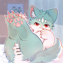 anus blush bodily_fluids censored_anus censored_genitalia censored_vulva cheek_tuft chest_tuft claws detailed_background facial_tuft female feral fluffy fluffy_tail fur fur_markings furry_tail genital_fluids genitals green_body green_fur inner_ear_fluff legs_up looking_at_viewer lying markings multicolored_body multicolored_fur neck_tuft on_back pawpads paws rear_view red_eyes solo tail tuft vaginal_fluids wet white_body chayedan fabulous_beasts maomaolei_(fabulous_beasts) domestic_cat felid feline felis mammal 1:1 absurd_res censored colored hi_res nonbinary_(lore)