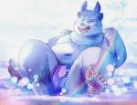 anthro beach belly bulge clothing eyes_closed humanoid_hands male moobs navel overweight overweight_anthro overweight_male rainbow seaside solo underwear water guacamolesenpai inushishigami mouse_sully lifewonders tokyo_afterschool_summoners tsathoggua_(tas) 2019 absurd_res hi_res