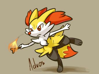 3_fingers 3_toes ambiguous_anthro ambiguous_gender anthro arm_tuft biped black_body black_fur brown_background butt butt_from_the_front cheek_tuft chest_tuft crotch_lines digitigrade dipstick_tail facial_tuft featureless_crotch feet fingers fire front_view frown fur hip_tuft holding_object holding_stick inner_ear_fluff leaning leaning_forward markings multicolored_body multicolored_fur nude_ambiguous nude_anthro on_one_leg orange_body orange_eyes orange_fur orange_inner_ear_fluff orange_nose orange_tail_tip pointy_ears prick_ears serious_face shoulder_tuft simple_background solo standing stick tail tail_markings tapering_snout toes tuft two_tone_tail white_body white_fur yellow_body yellow_fur yellow_tail advos nintendo pokemon braixen canid generation_6_pokemon mammal pokemon_(species) 2020 4:3 cel_shading colored digital_drawing_(artwork) digital_media_(artwork) hi_res shaded signature