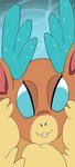 blue_eyes female fur smug solo azure_(star) mane6 them's_fightin'_herds velvet_reindeer_(tfh) deer mammal new_world_deer reindeer hi_res tagme