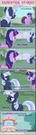 bandage bandaged_horn bangs black_border border building cloud cutie_mark dialogue duo ears_up eye_contact female feral horn looking_at_another plant ponyville rear_view text tree estories friendship_is_magic hasbro my_little_pony mythology silverlay_(estories) twilight_sparkle_(mlp) equid equine mammal mythological_creature mythological_equine unicorn absurd_res comic english_text hi_res